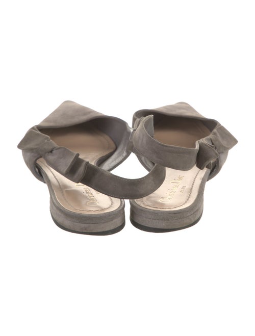 Christian Dior Suede Bow Accents Slingback Flats