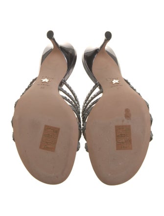 Christian Dior Patent Leather Crystal Embellishments Slides