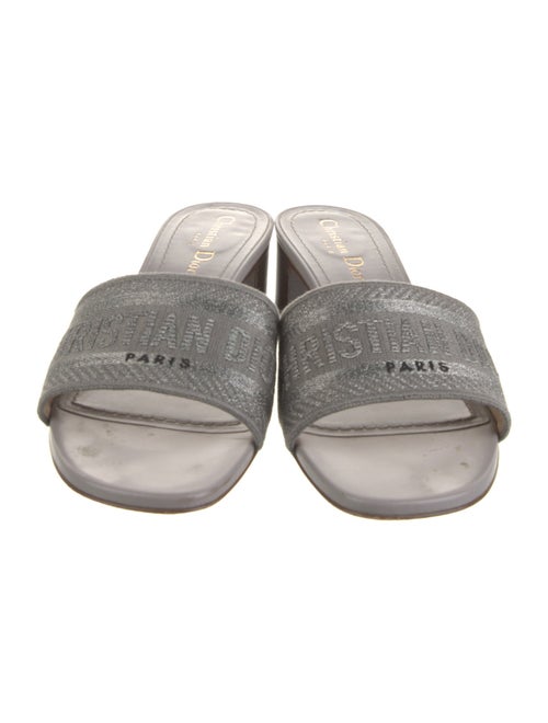 Christian Dior Canvas Printed Slides