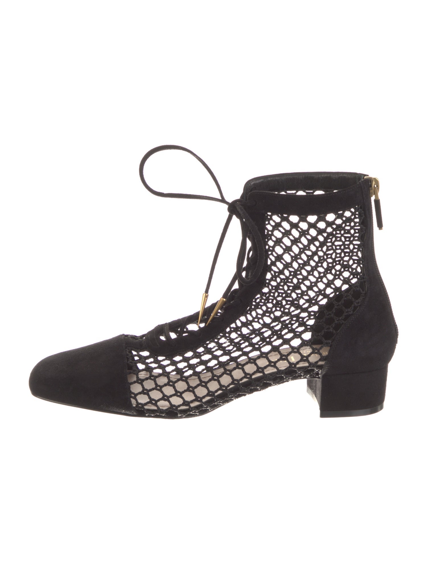 Christian Dior Suede Mesh Accents D'Orsay Pumps