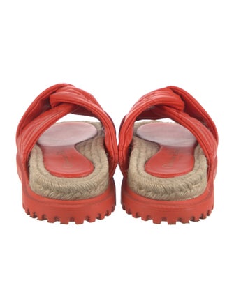 Christian Dior Cannage Pattern Leather Slides