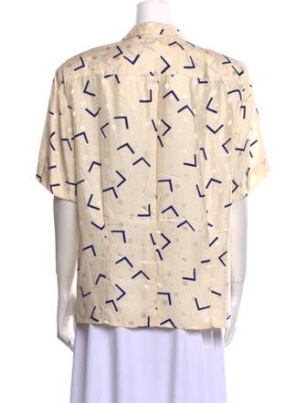 Christian Dior Silk Printed Button-Up Top