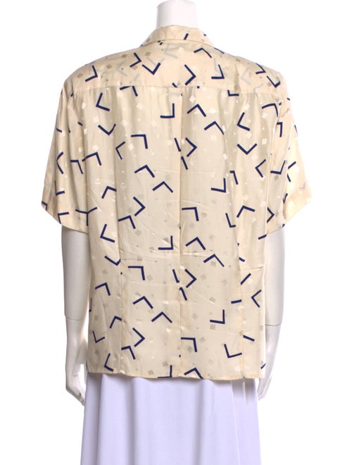 Christian Dior Silk Printed Button-Up Top