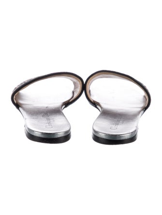 Christian Dior Patent Leather Printed Slides