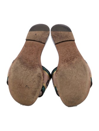 Christian Dior Patent Leather Printed Slides