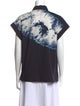 Christian Dior Graphic Print Short Sleeve Button-Up Top