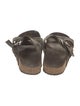 Christian Dior Canvas Leather Trim Embellishment Slides