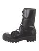 Christian Dior Bee Accent Leather Combat Boots