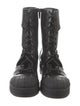 Christian Dior Bee Accent Leather Combat Boots
