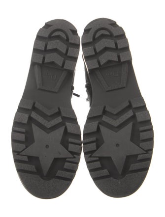 Christian Dior Bee Accent Leather Combat Boots