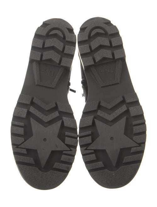 Christian Dior Bee Accent Leather Combat Boots