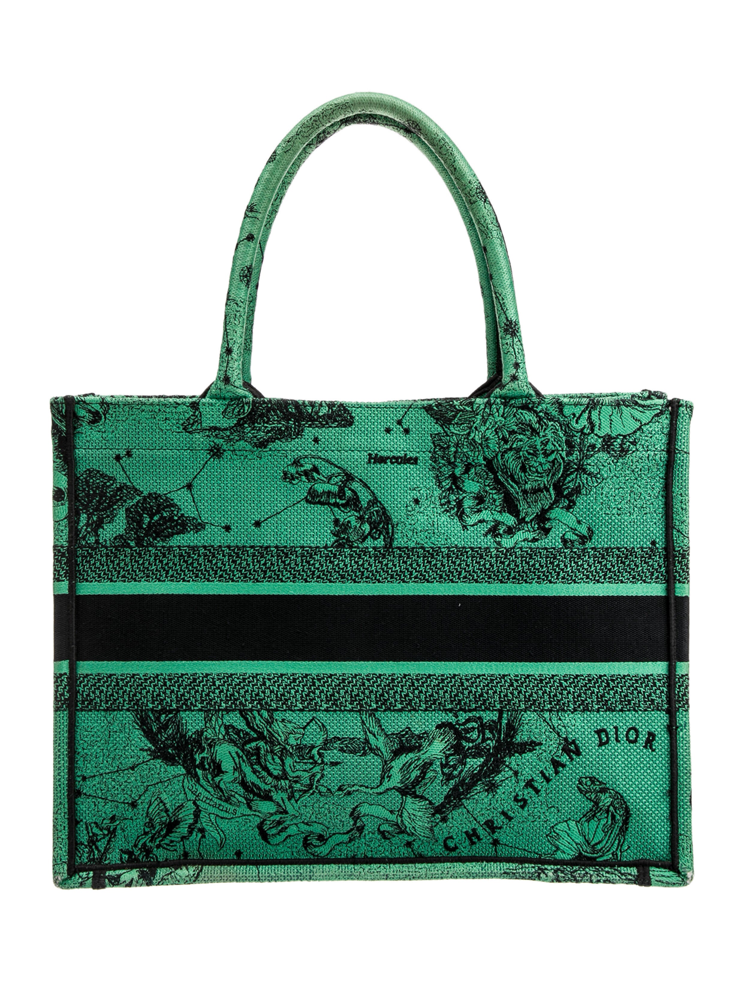 Christian Dior Toile de Jouy Zodiac Book Medium - Green Totes