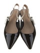 Christian Dior Patent Leather Printed Slingback Flats