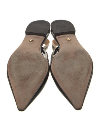 Christian Dior Patent Leather Printed Slingback Flats