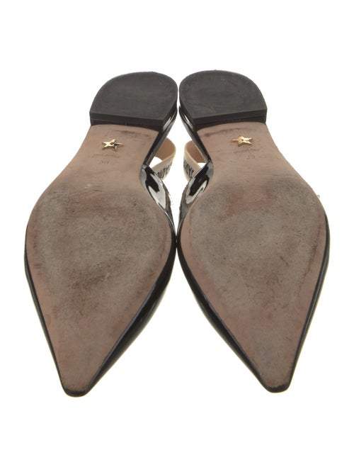 Christian Dior Patent Leather Printed Slingback Flats