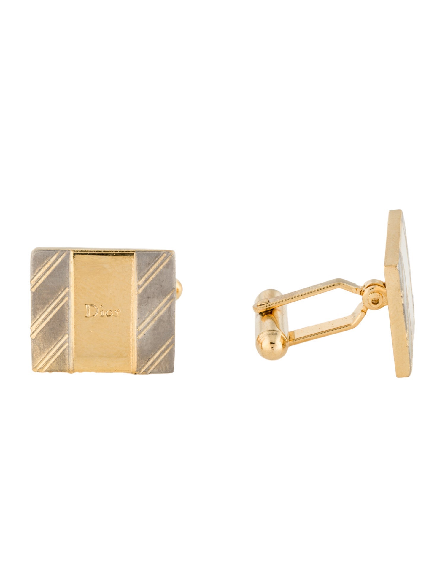 Christian Dior Vintage Square Cufflinks