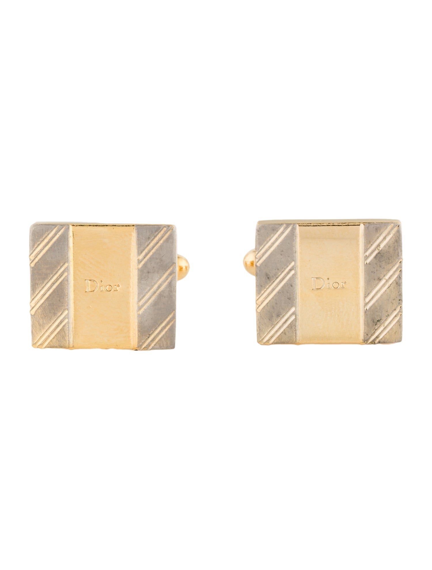Christian Dior Vintage Square Cufflinks