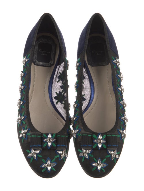 Christian Dior Mesh Bow Accents Flats