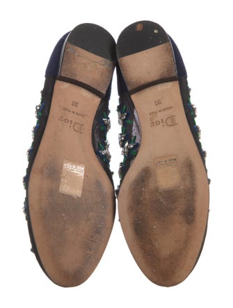 Christian Dior Mesh Bow Accents Flats