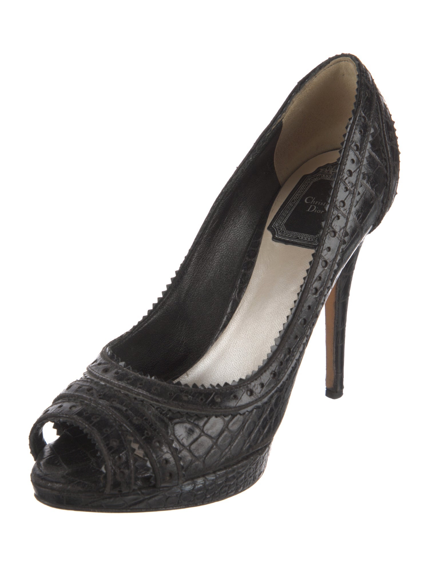 Christian Dior Cannage Pattern Leather Pumps