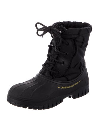 Christian Dior Rubber Mesh Accents Rain Boots