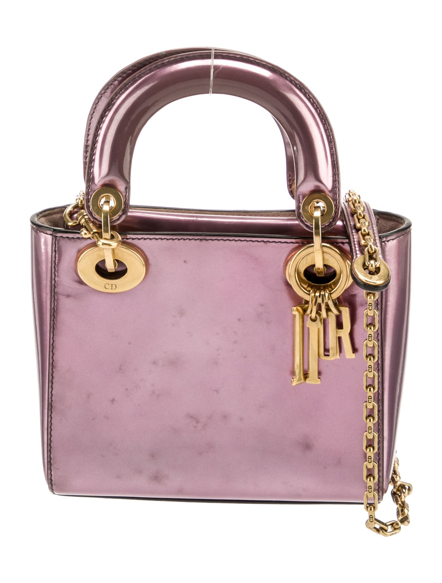 Christian Dior Patent Leather Lady Dior Mini