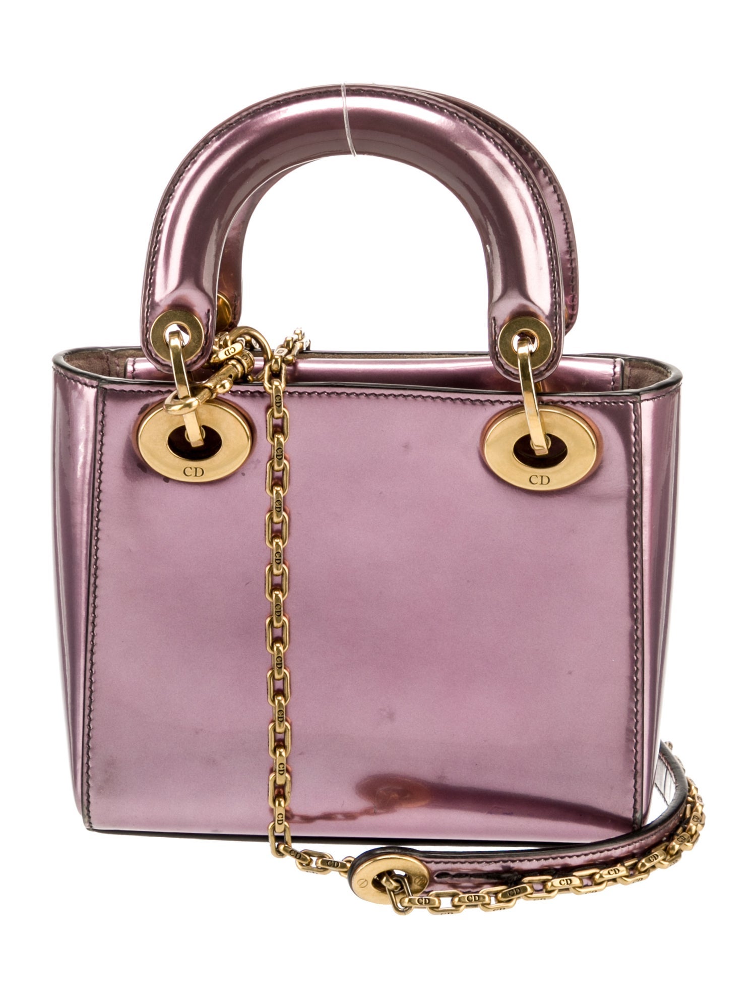 Christian Dior Patent Leather Lady Dior Mini