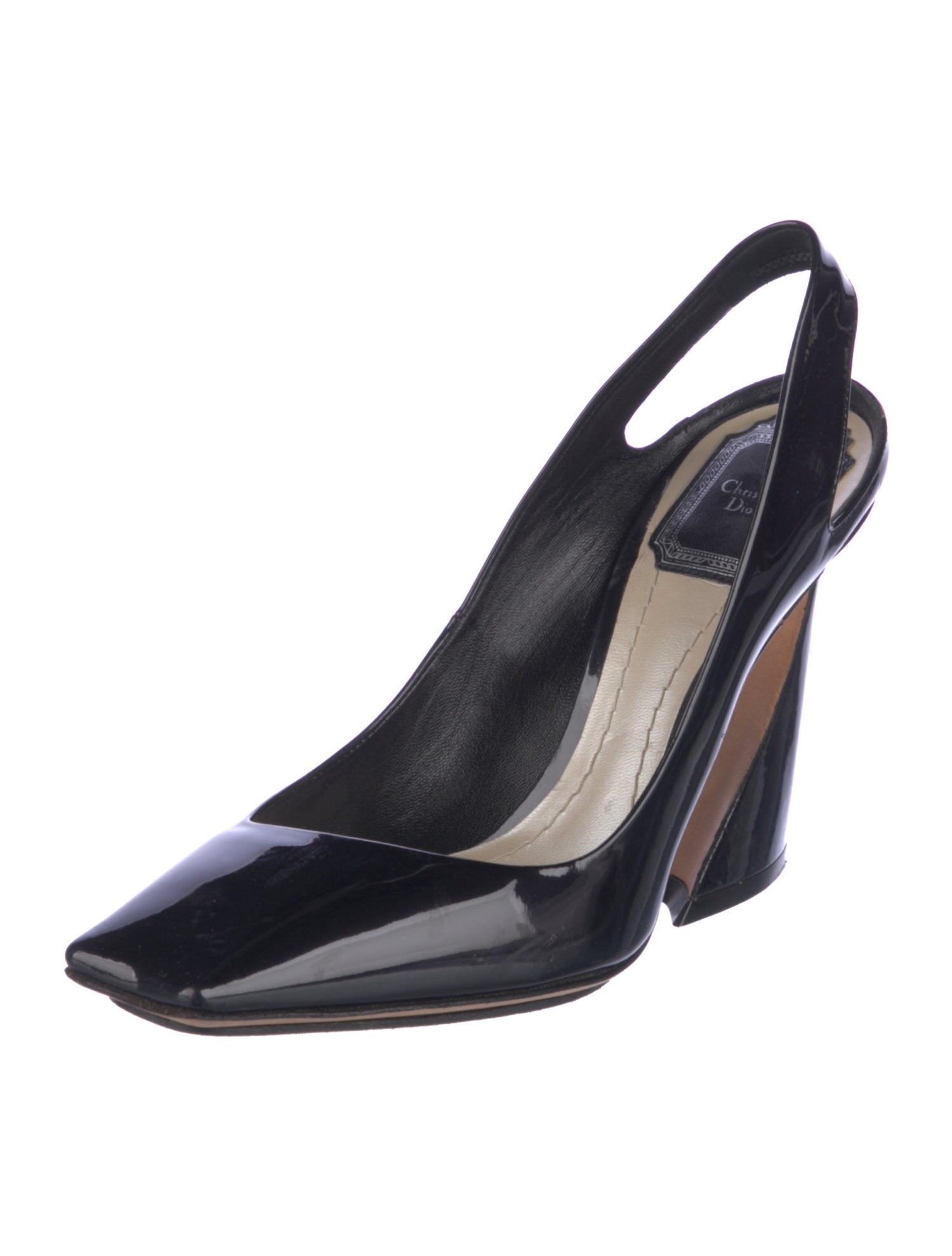 Christian Dior Patent Leather Slingback Pumps