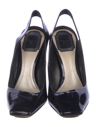 Christian Dior Patent Leather Slingback Pumps