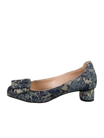 Christian Dior Canvas Floral Print Pumps