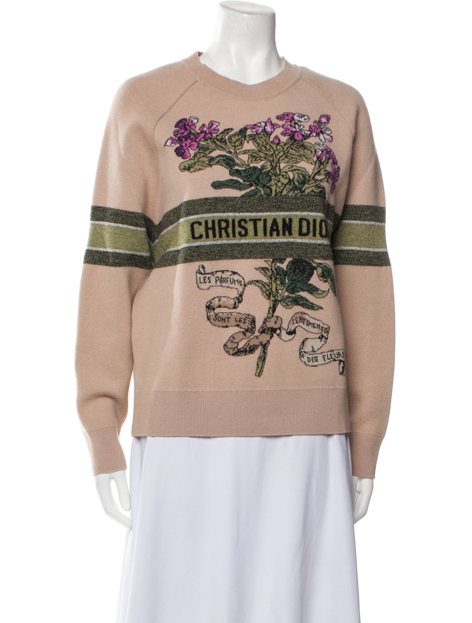 Christian Dior Printed Crew Neck Sweater