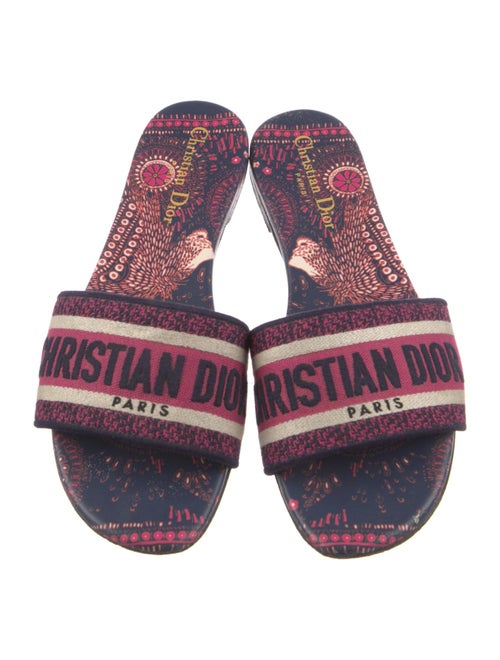 Christian Dior Canvas Printed Slides