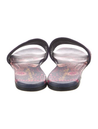 Christian Dior Canvas Printed Slides