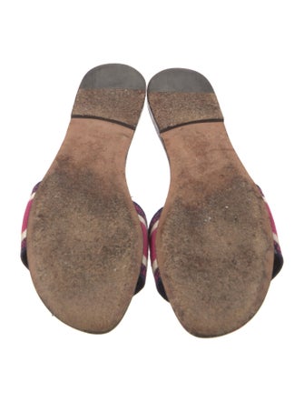 Christian Dior Canvas Printed Slides