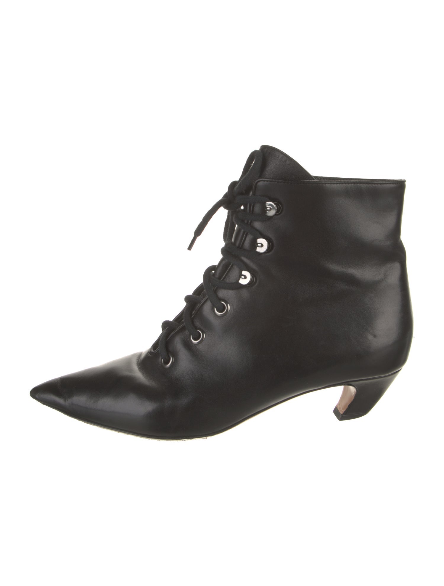 Christian Dior Leather Lace-Up Boots