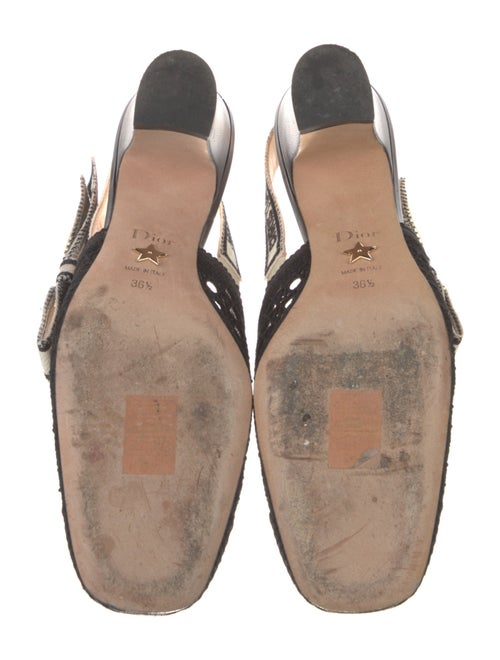 Christian Dior Cannage Pattern Bow Accents Slingback Pumps