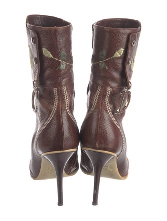 Christian Dior Leather Printed Boots