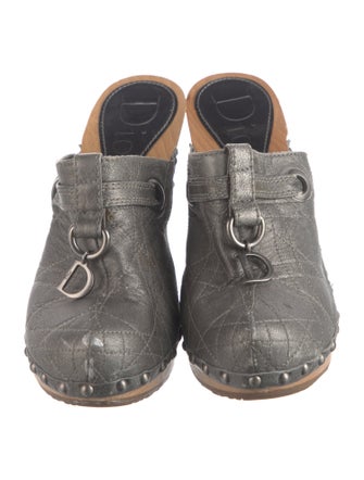 Christian Dior Cannage Pattern Leather Mules