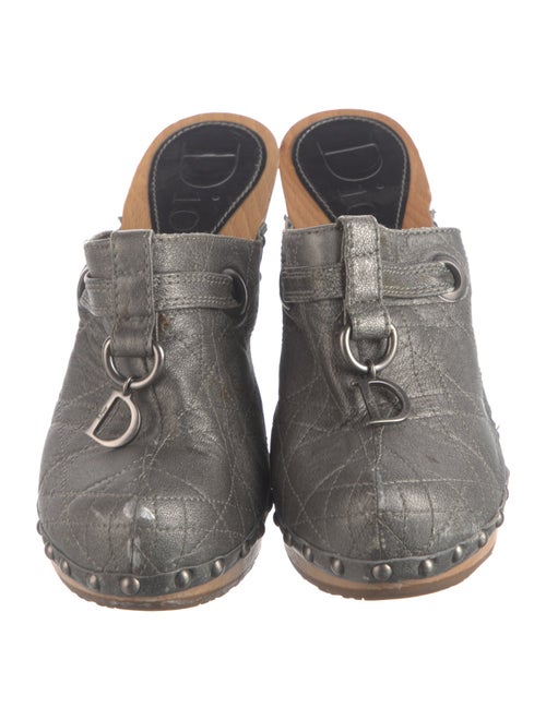 Christian Dior Cannage Pattern Leather Mules