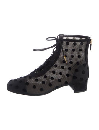 Christian Dior Baby-D Mesh Combat Boots