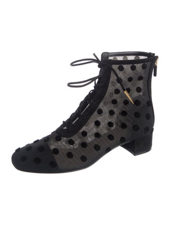 Christian Dior Baby-D Mesh Combat Boots