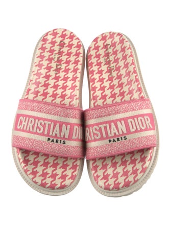 Christian Dior Canvas Printed Slides