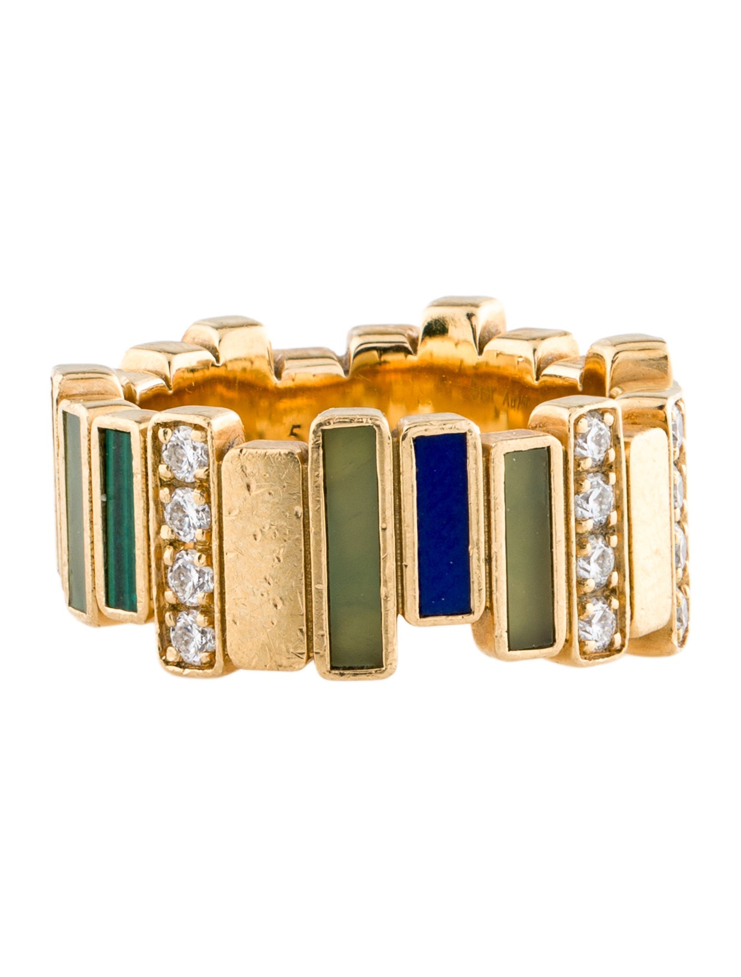 Christian Dior 18K Diamond & Multistone GEM DIOR Ring