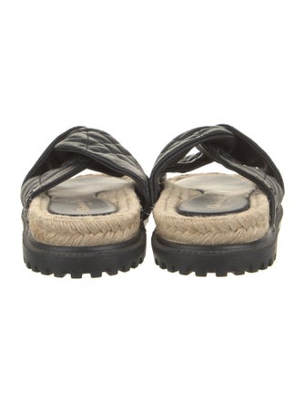 Christian Dior Cannage Pattern Leather Slides