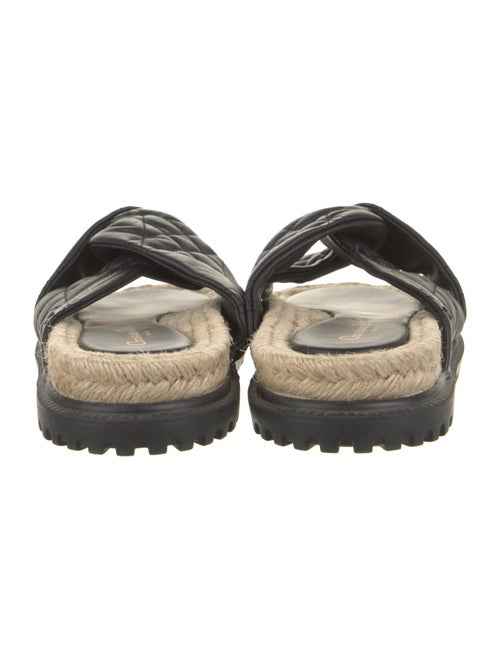 Christian Dior Cannage Pattern Leather Slides