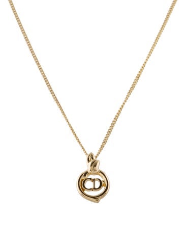 Christian Dior Pendant Necklace Vintage CD