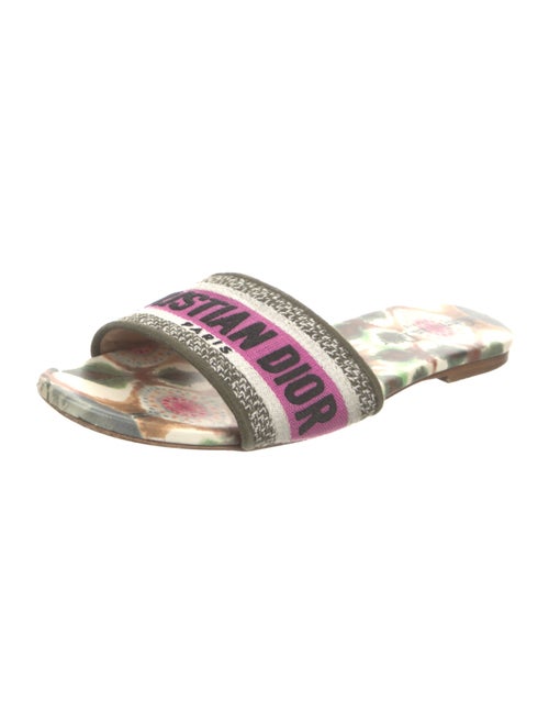 Christian Dior Canvas Printed Slides