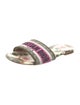 Christian Dior Canvas Printed Slides
