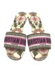 Christian Dior Canvas Printed Slides