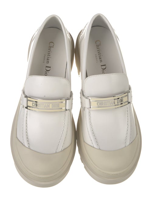 Christian Dior Leather Whipstitch Trim Loafers